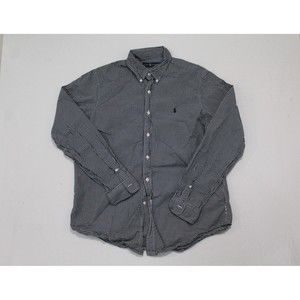 Ralph Lauren Black and White Checkered Casual Button Down Shirt